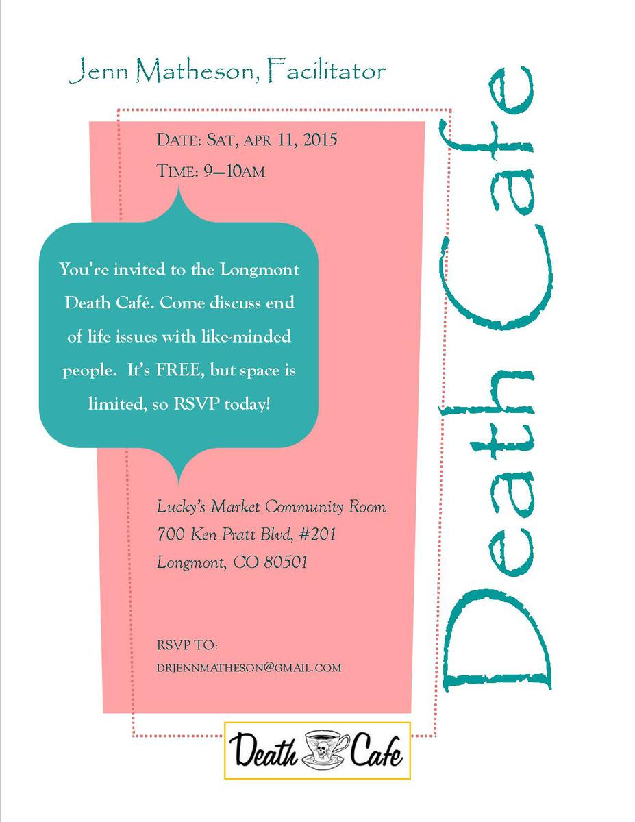 CANCELLED Longmont Death Cafe 