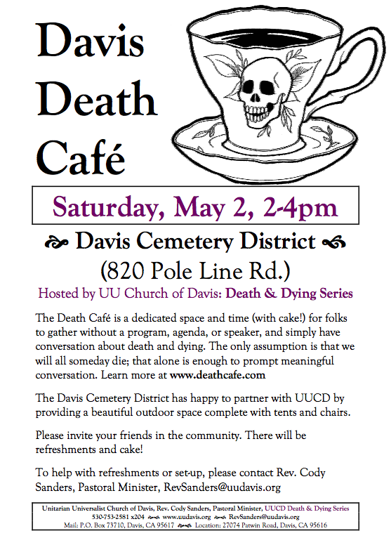 Davis Death Cafe hosted by the Unitarian Universalist Church of Davis