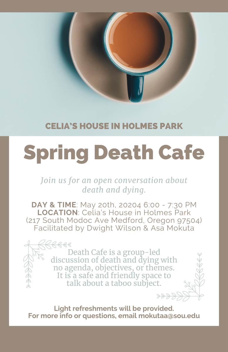 Spring Death Cafe in Medford OR