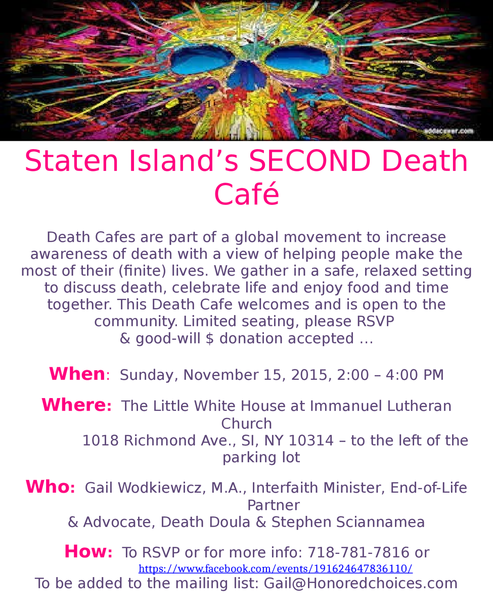 Staten Island's SECOND Death Cafe