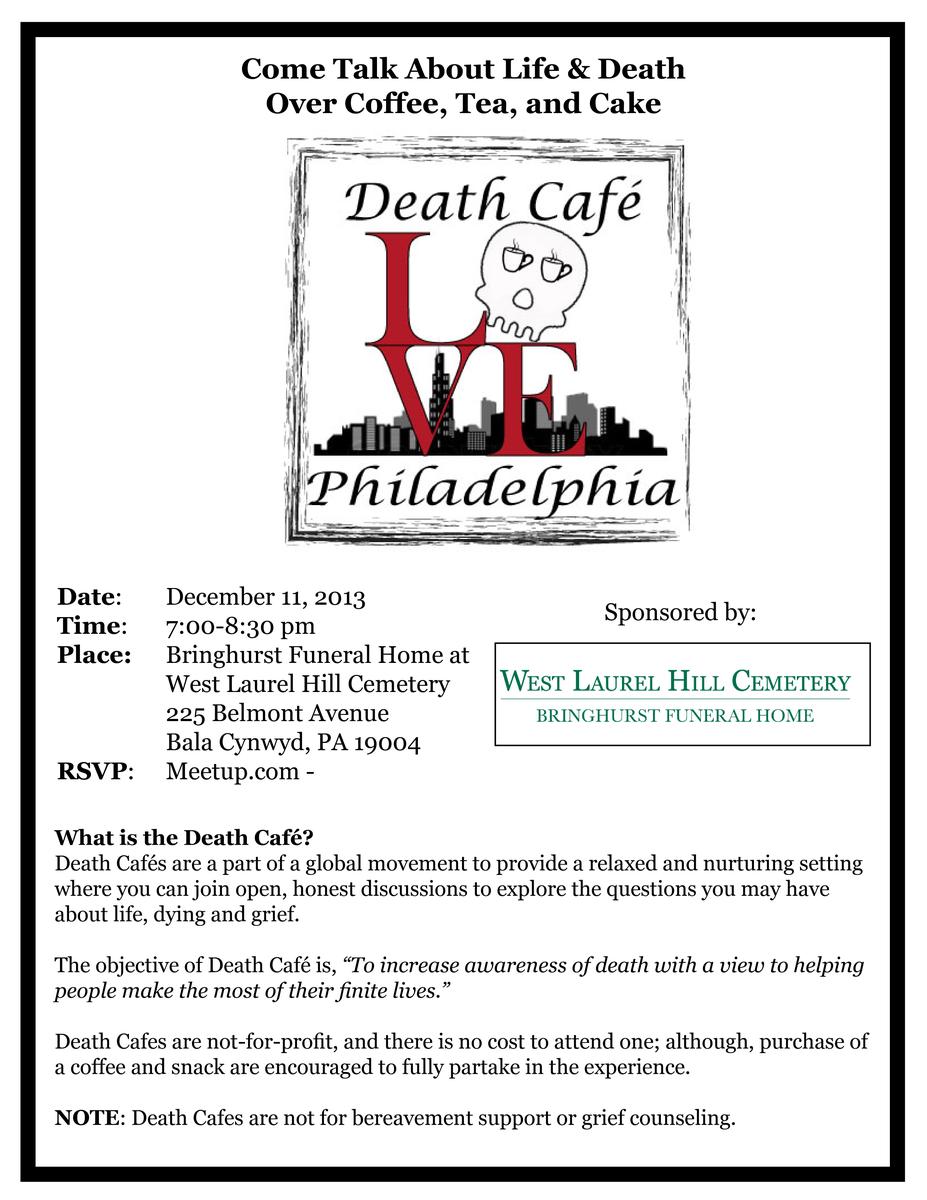 Death Cafe Philadelphia and Greater Philadelphia - Mainline Cafe