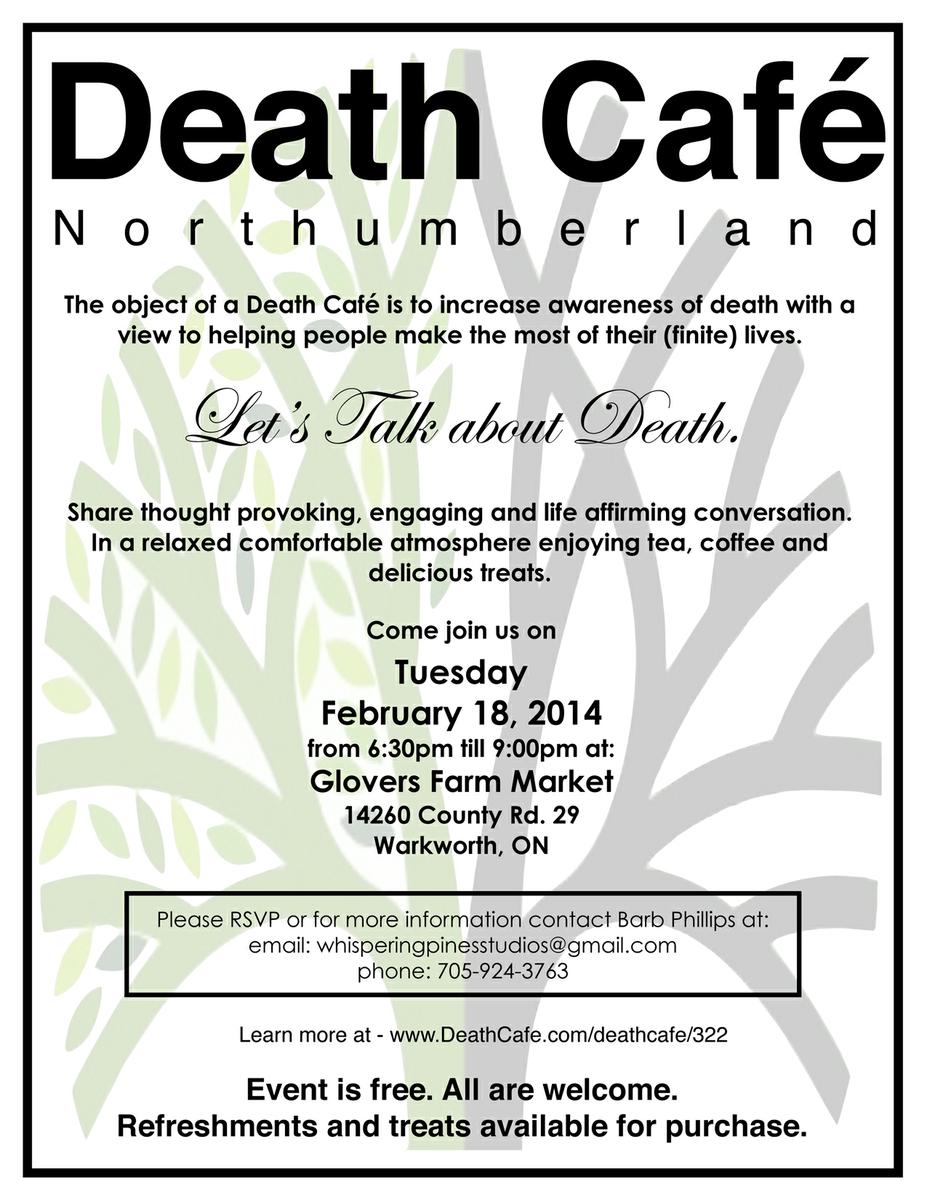 Death Cafe - Northumberland, Canada