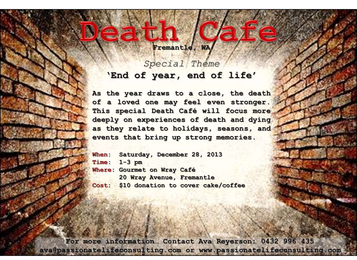 Death Cafe - Fremantle, WA - Special Event - 'End of Year, End of Life'