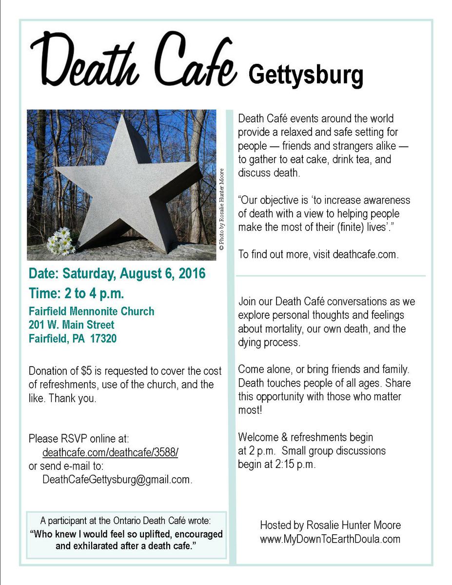 Death Cafe Gettysburg/Fairfield