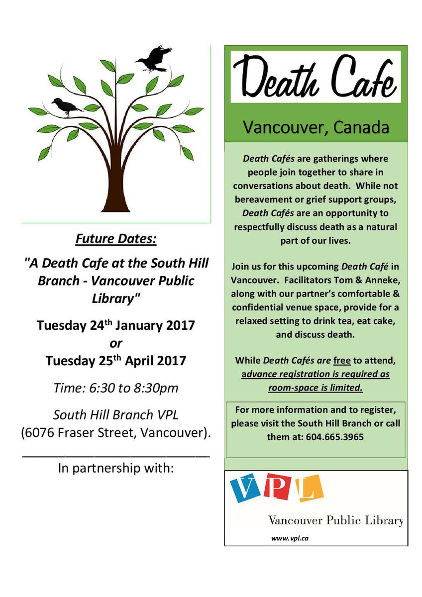 Death Cafe in Vancouver