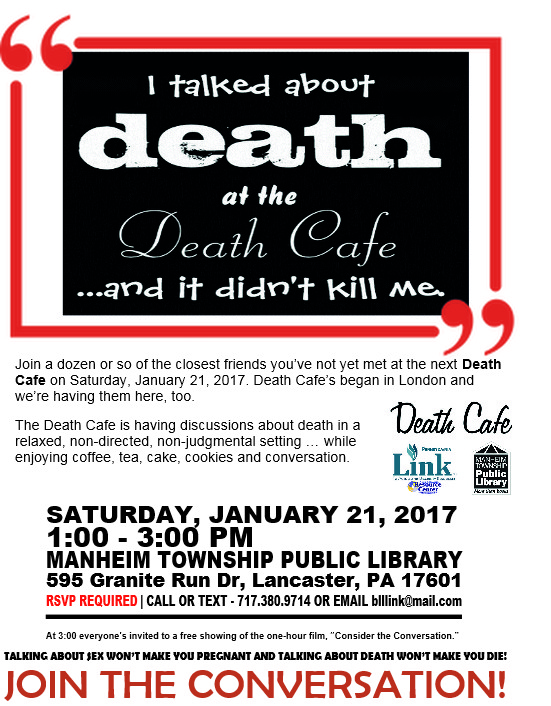 Lancaster County's first Death Cafe of the new year