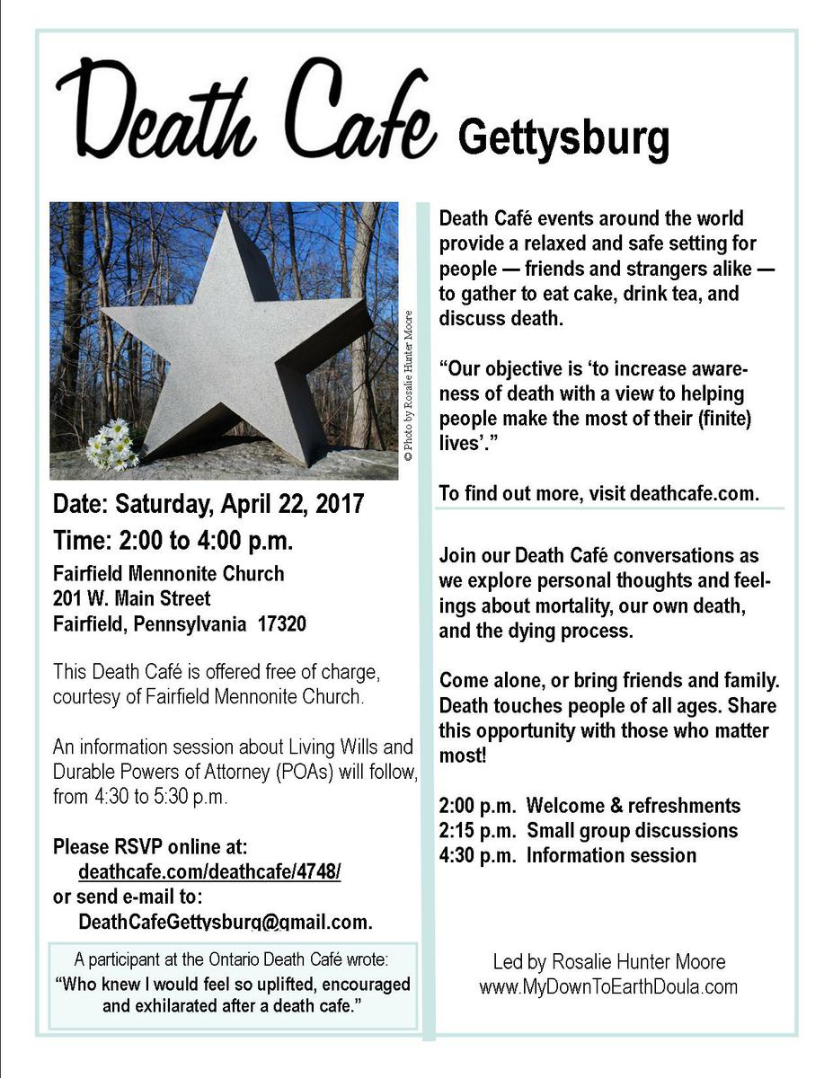 Death Cafe Gettysburg/Fairfield