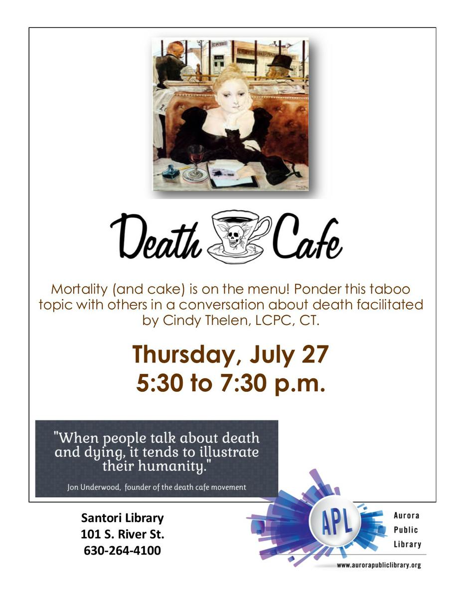 Death Cafe in Aurora, IL