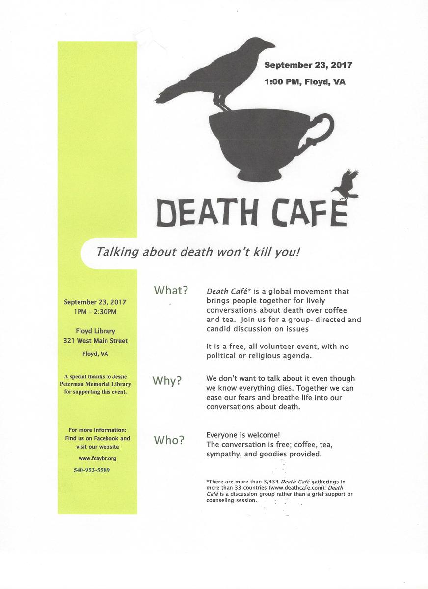 Death Cafe in Floyd, VA