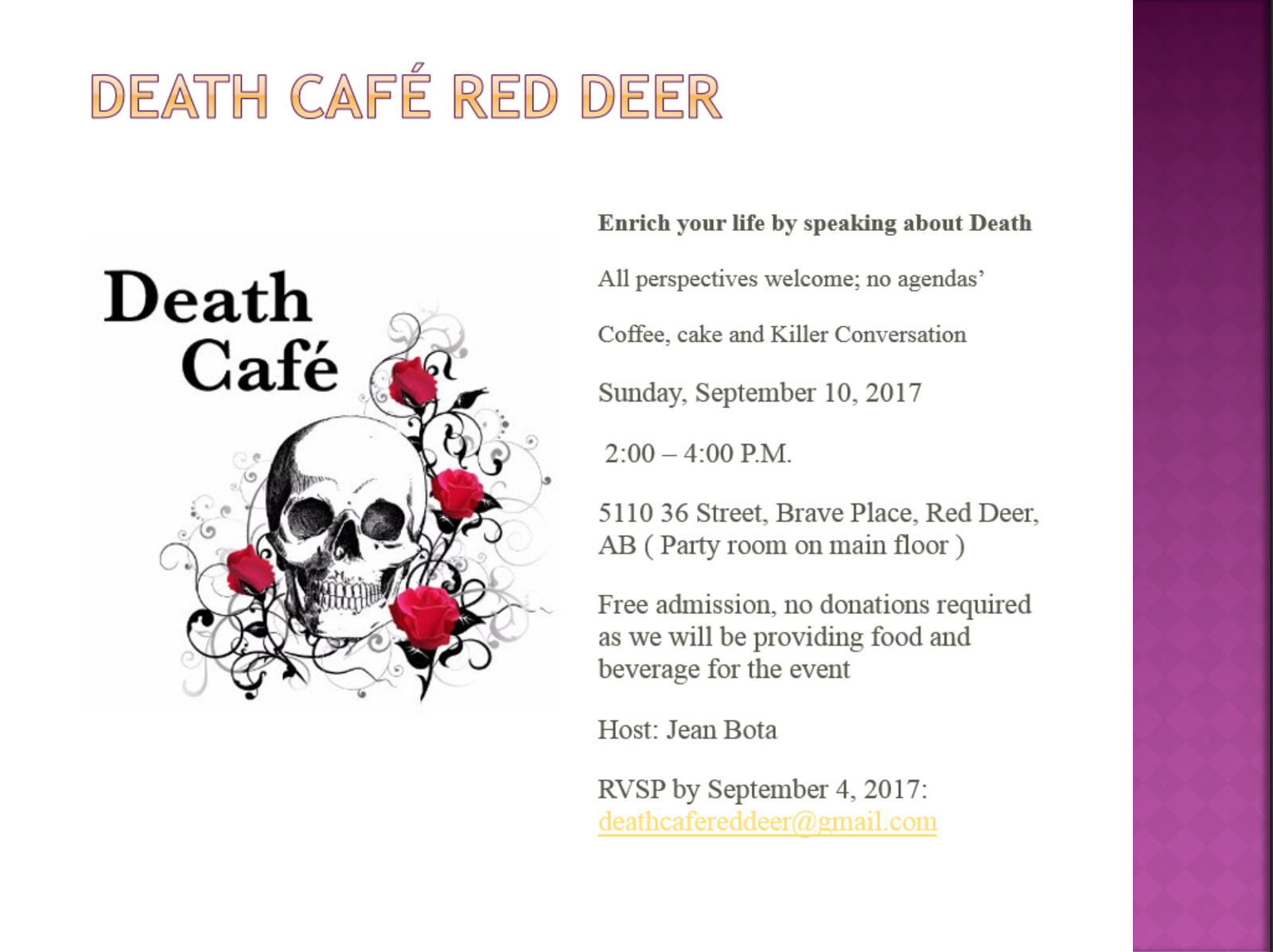 Death Cafe Red Deer 