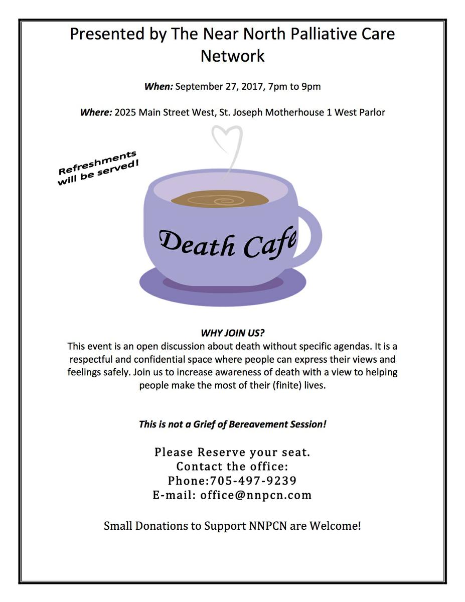 Fall Death Cafe - North Bay, ON