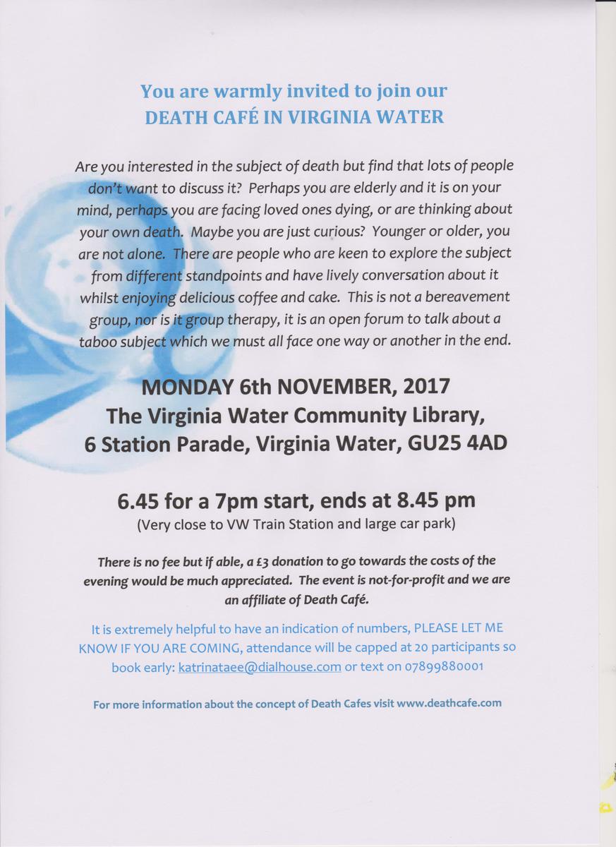 Virginia Water Death Cafe