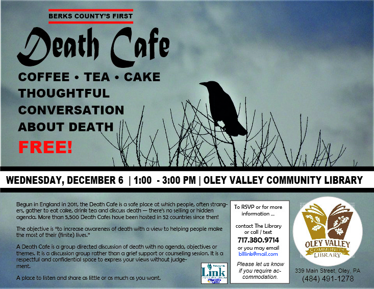 The first Death Cafe at the Oley Valley Community Library