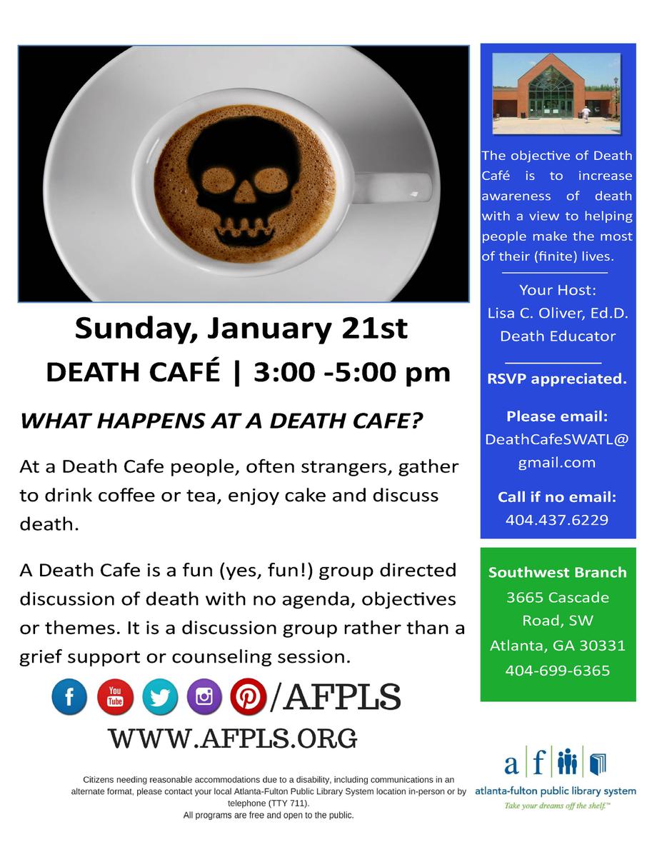 Death Cafe #3 -- Southwest Atlanta, GA