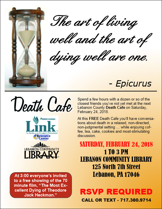 Death Cafe III at the Lebanon Community Library