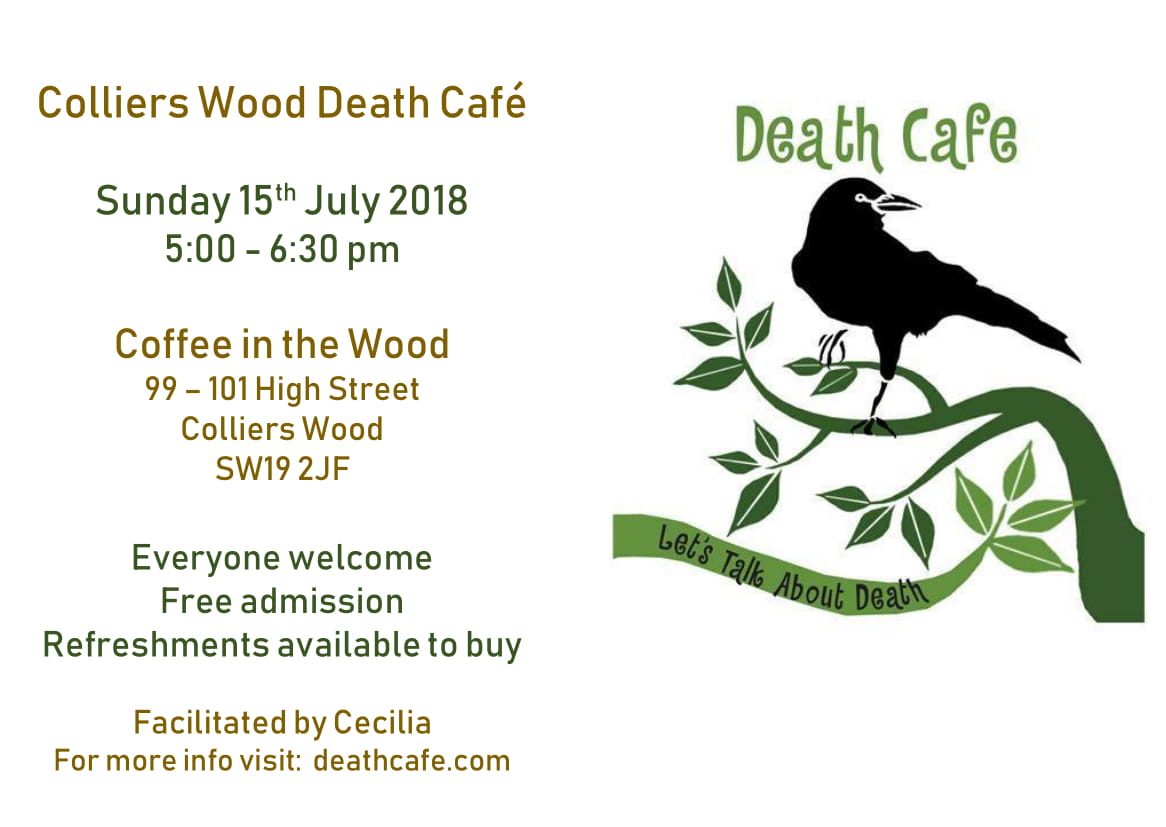 The first ever meeting of the Colliers Wood Death Cafe - July 2018