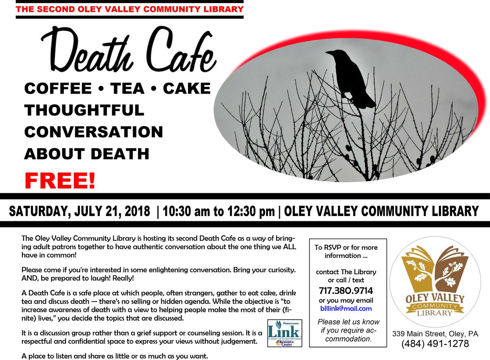 Oley Valley Community Library Death Cafe