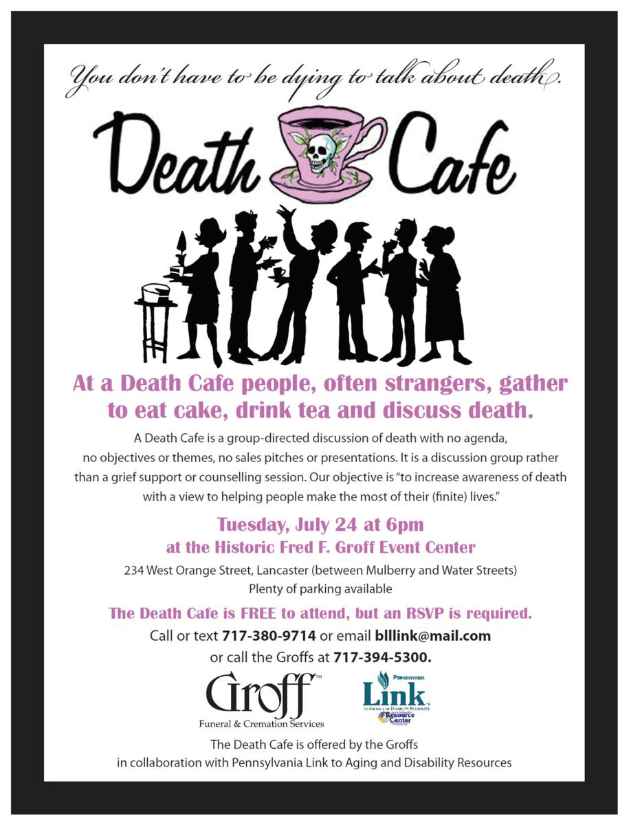 In downtown Lancaster | A Death Cafe at the Historic Fred F. Groff Event Center