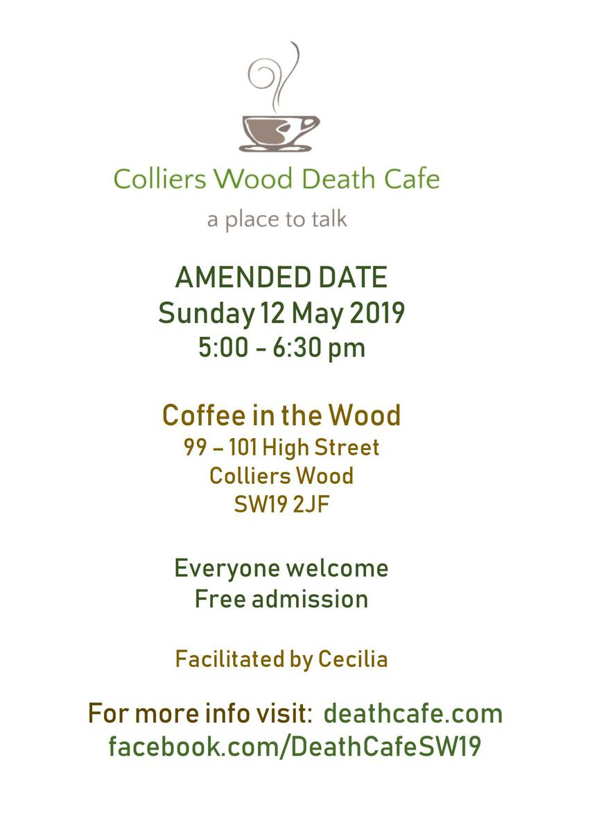 Colliers Wood Death Cafe - May 2019