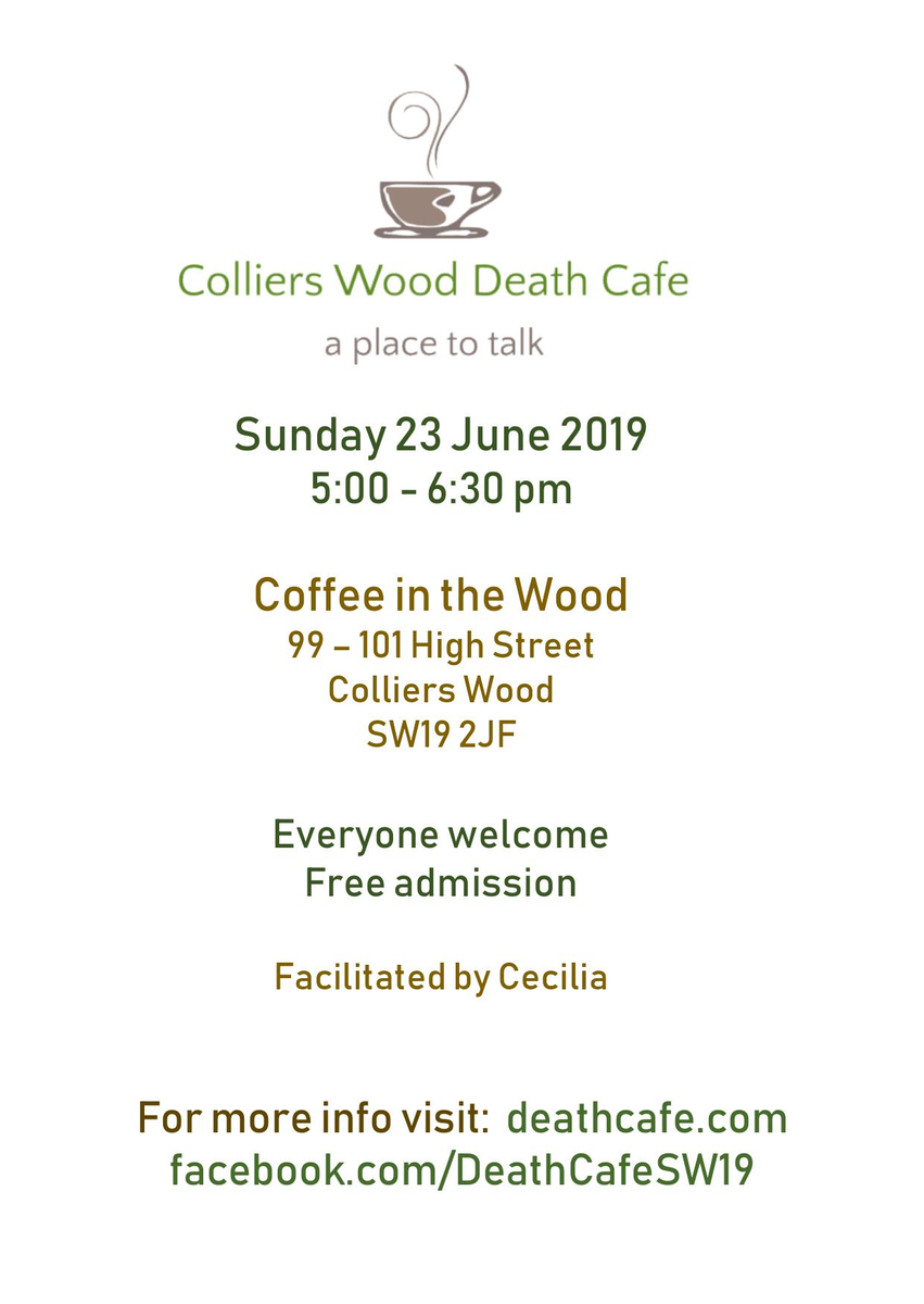 Colliers Wood Death Cafe - June 2019