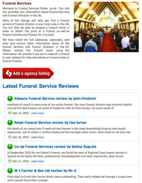 Funeral site picks - Funeral Service Finder