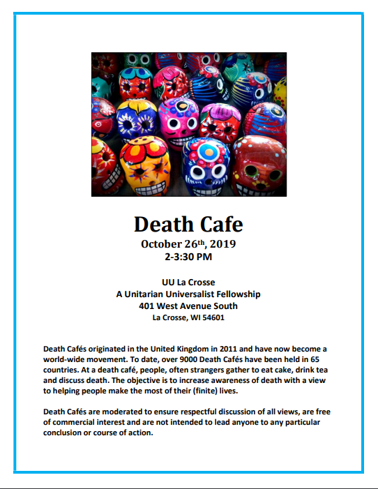 Fall 2019 Death Cafe La Crosse