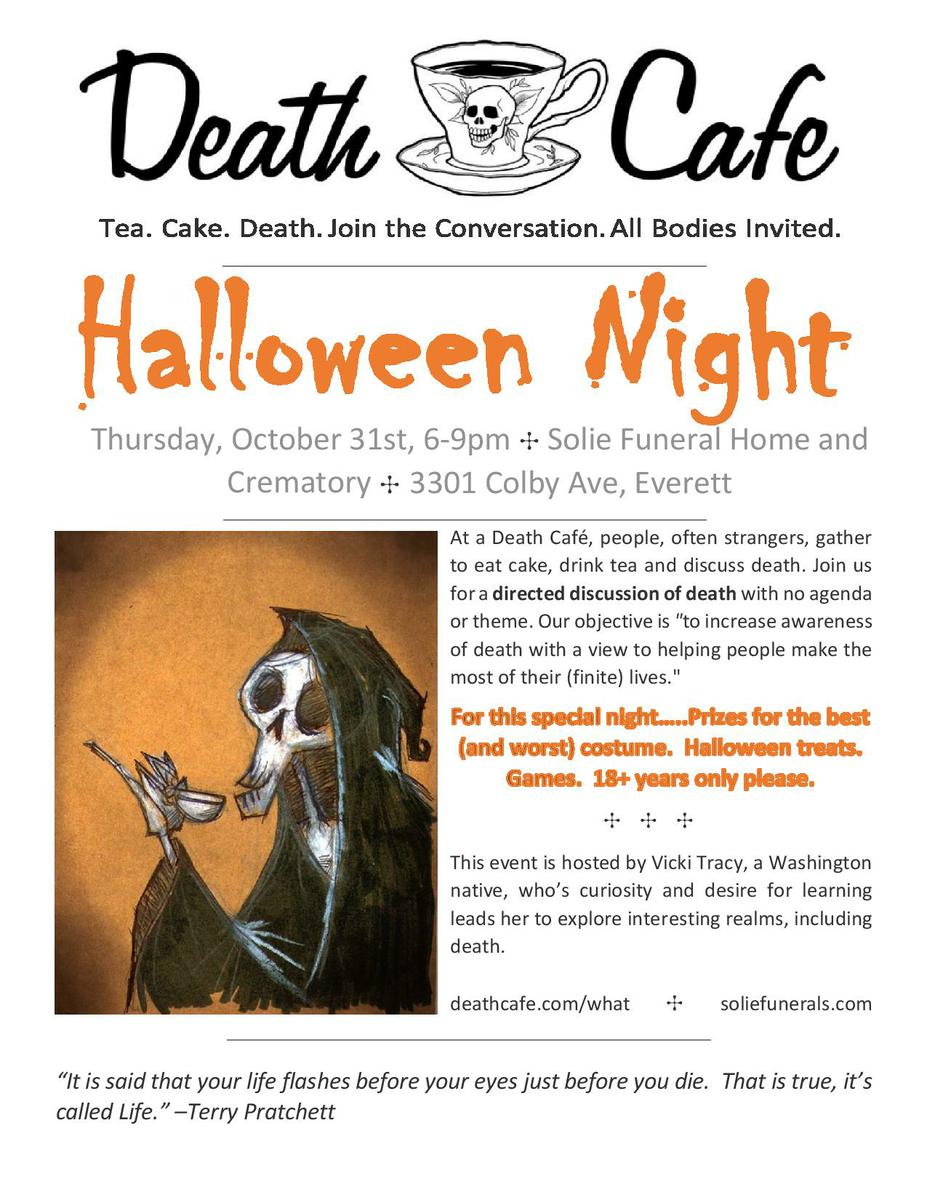 Death Cafe Everett Halloween Night