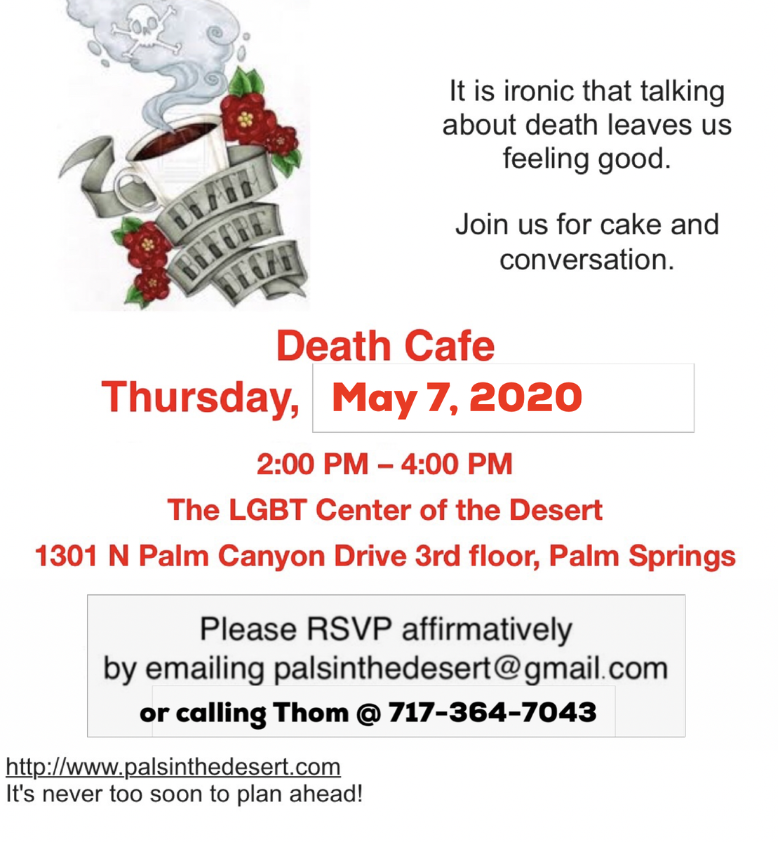 Death Cafe Palm Springs: CANCELED