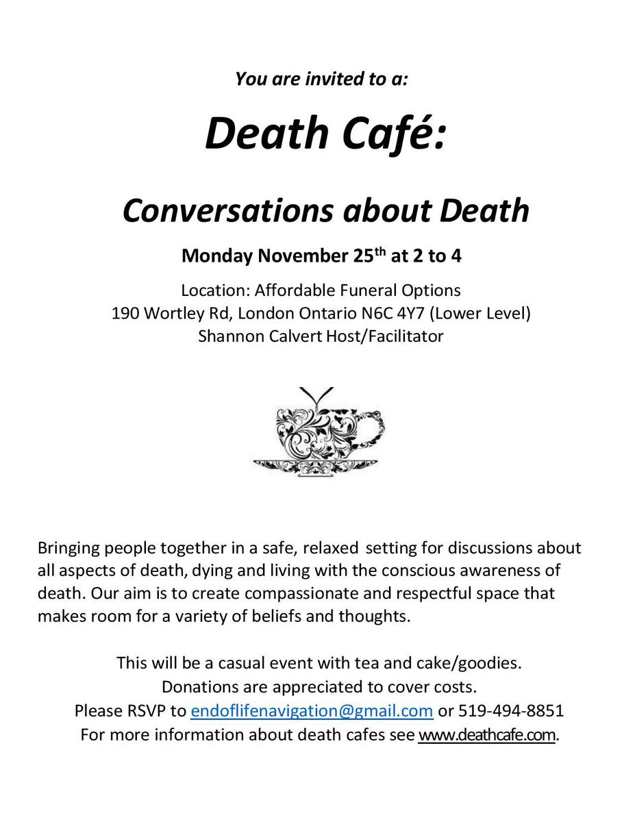 Death Cafe London Ontario