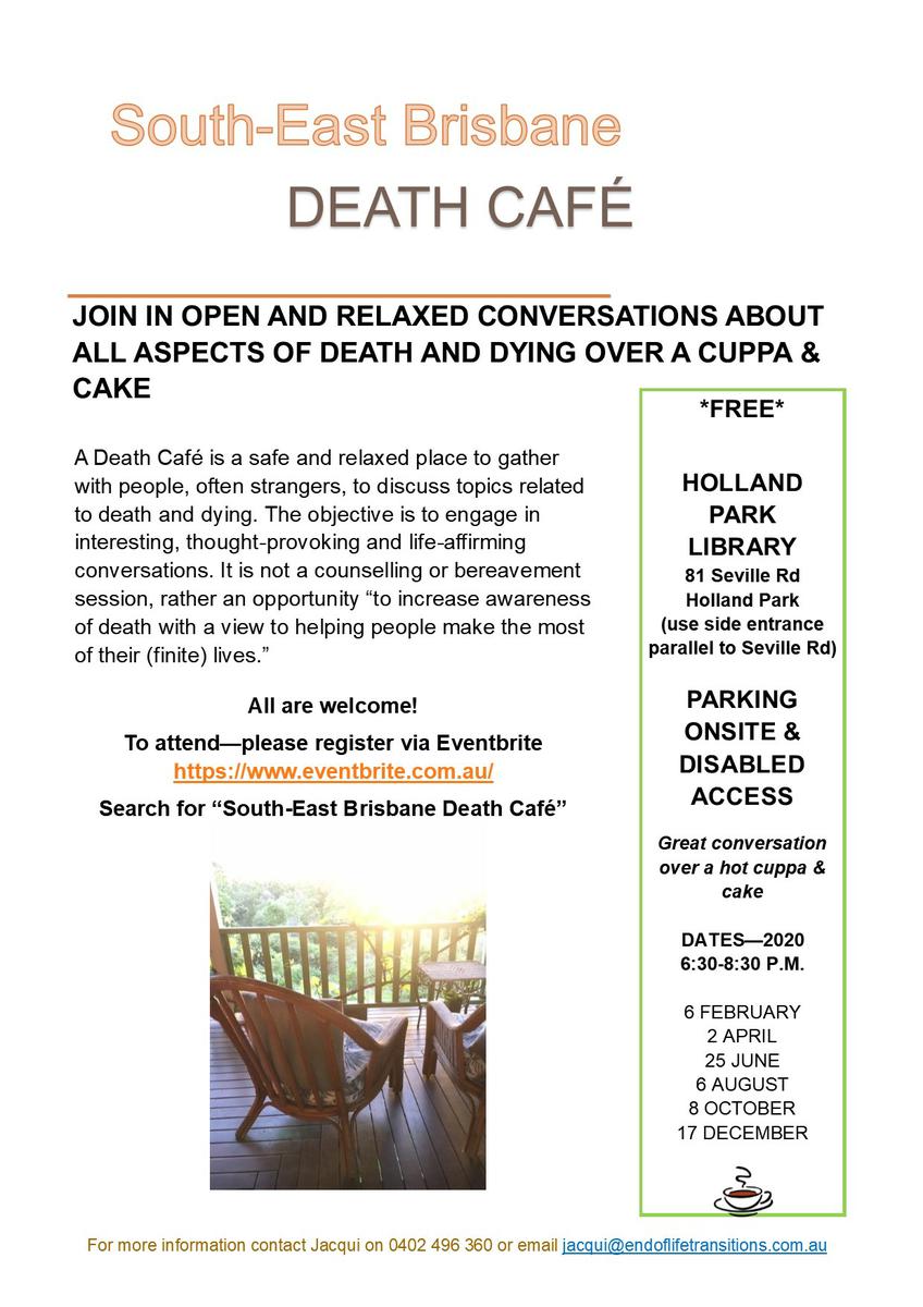 CANCELLED South-East Brisbane Death Cafe