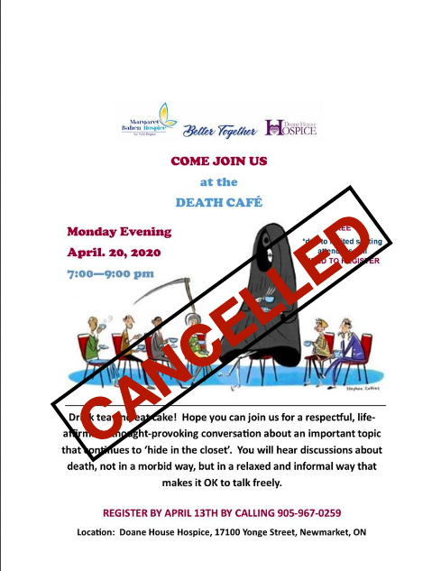 CANCELLED!!! Death Cafe  Newmarket ON