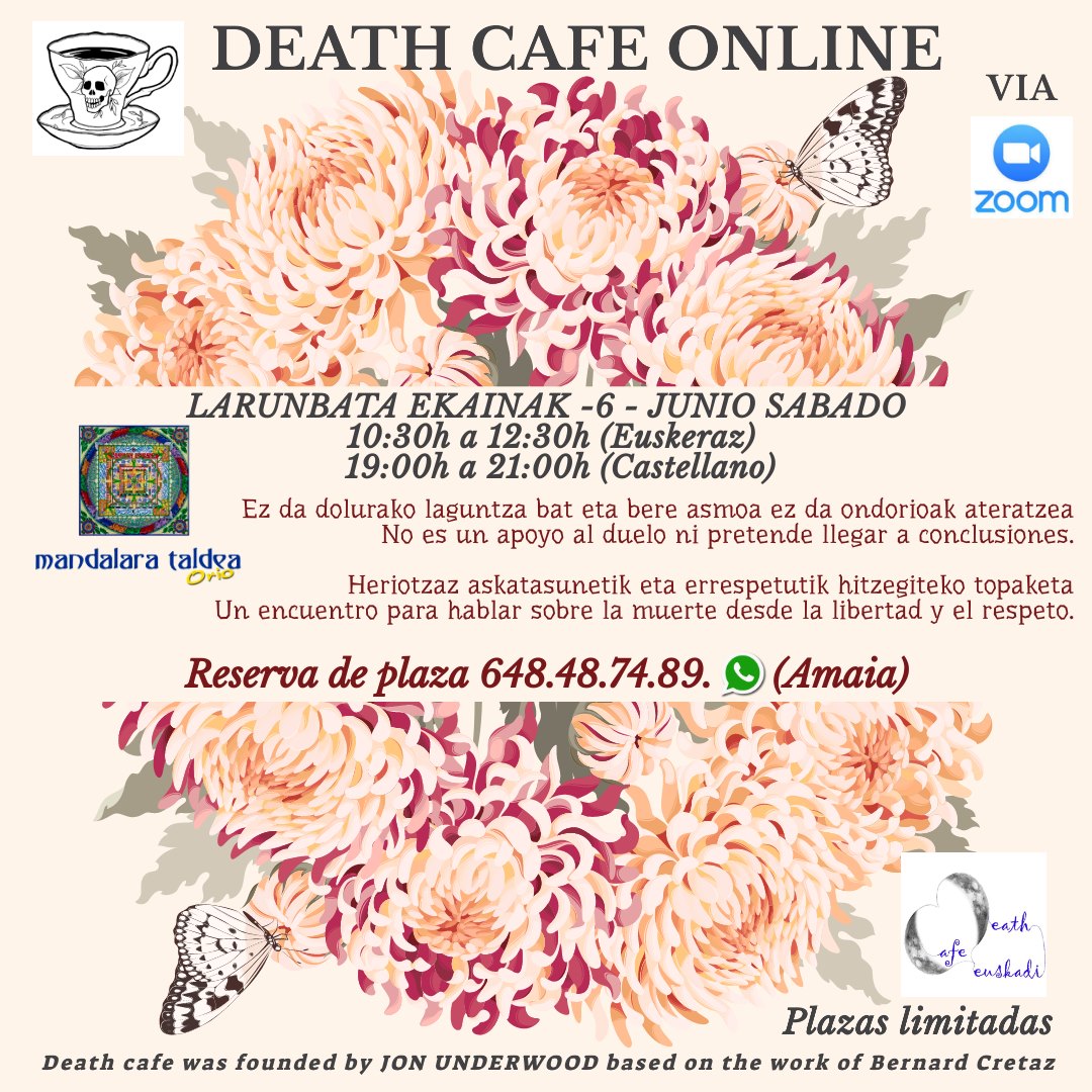 VI Death Cafe online desde Euskadi 