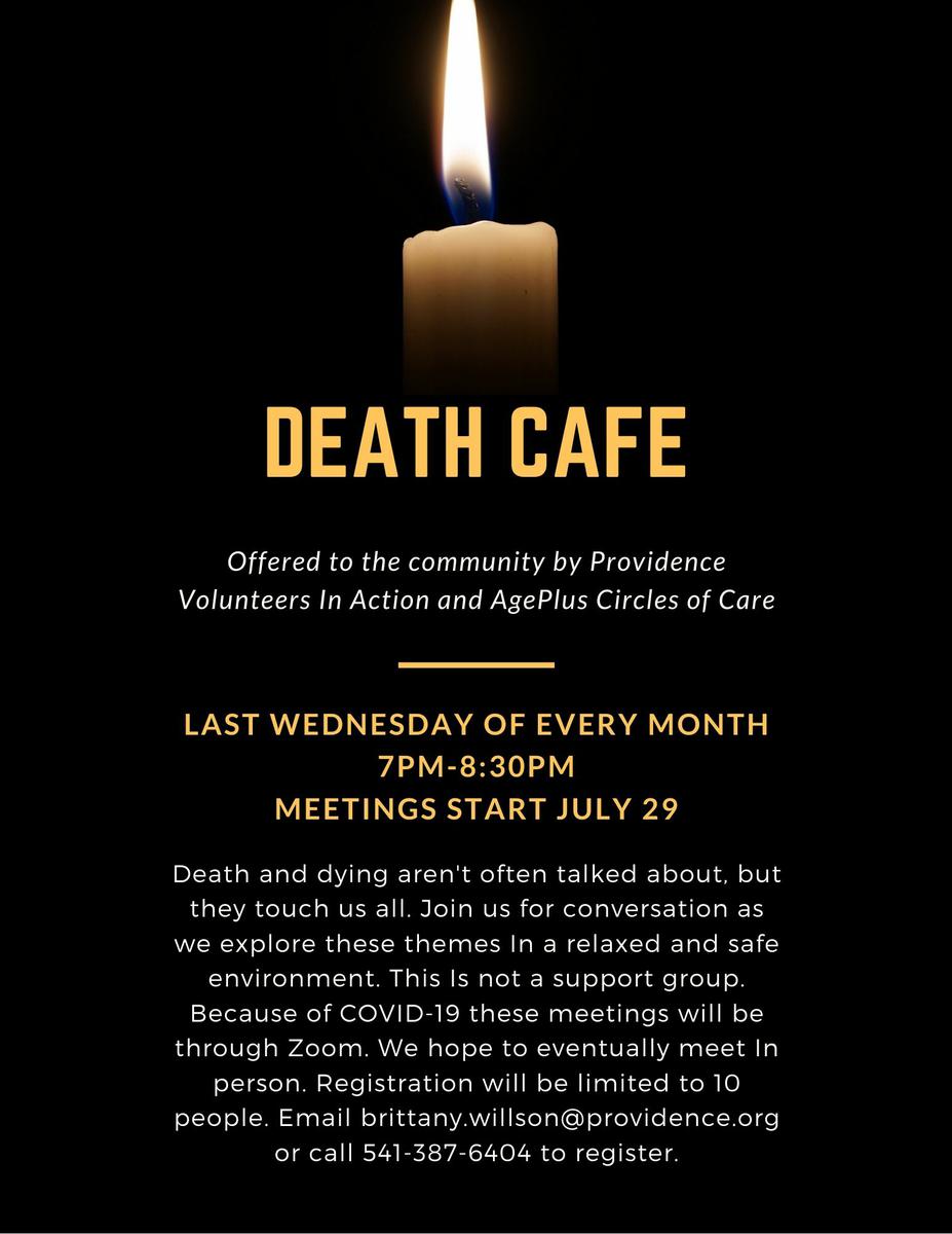 Columbia Gorge Online Death Cafe PST