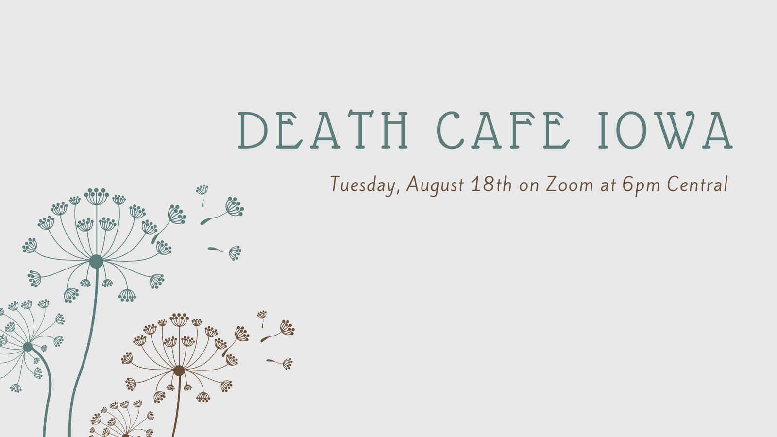 Online Death Cafe Iowa CST