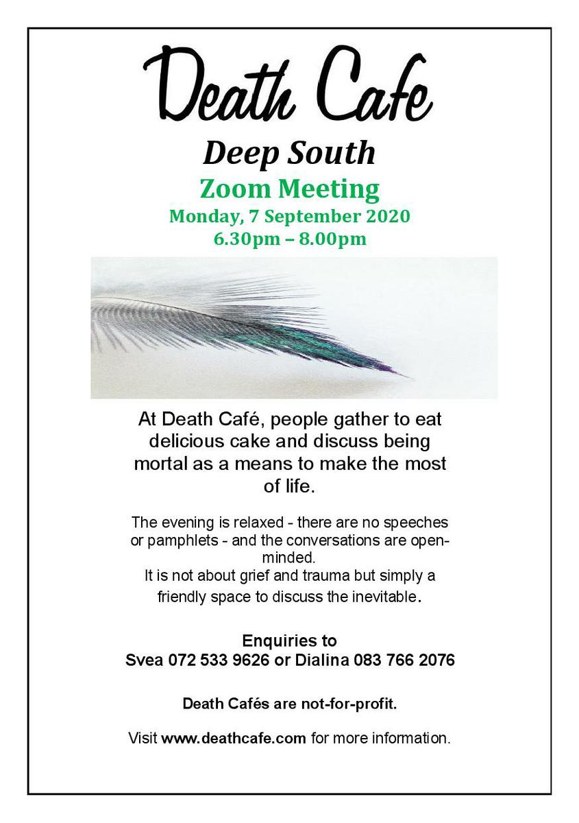Virtual Death Cafe -GMT+2 Deep South- South Africa