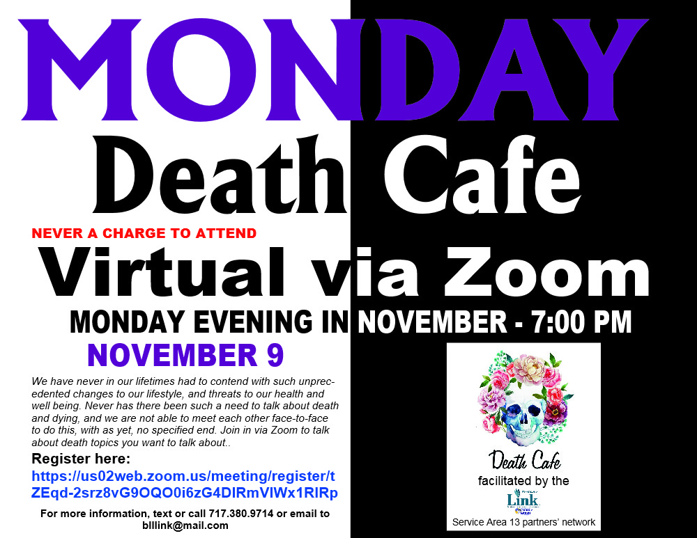 Online Southcentral PA Death Cafe EST