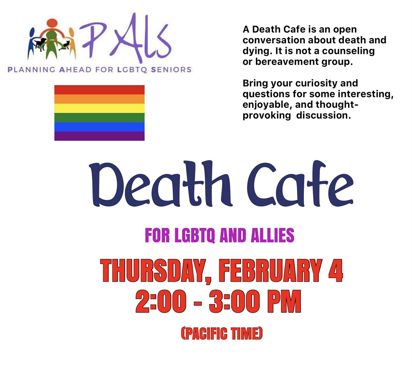 Death Cafe Palm Springs ONLINEPacific time