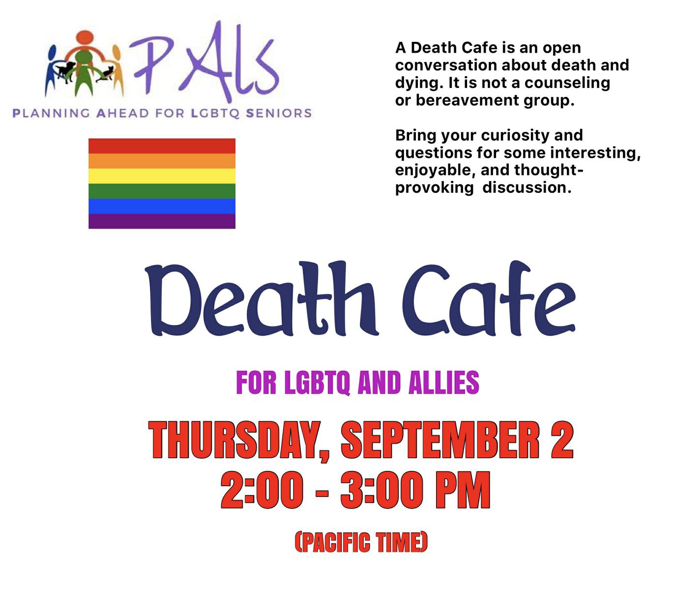 Death Cafe Palm Springs ONLINE Pacific Time