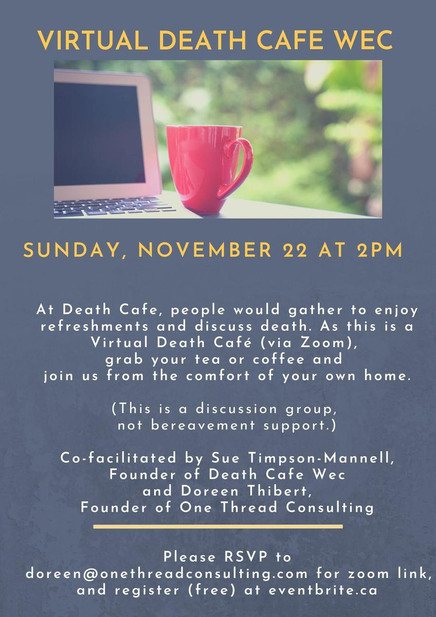 Virtual Death Cafe EST Windsor Essex County