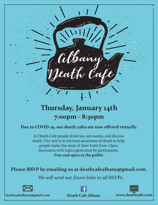 Online Death Cafe Albany NY EST