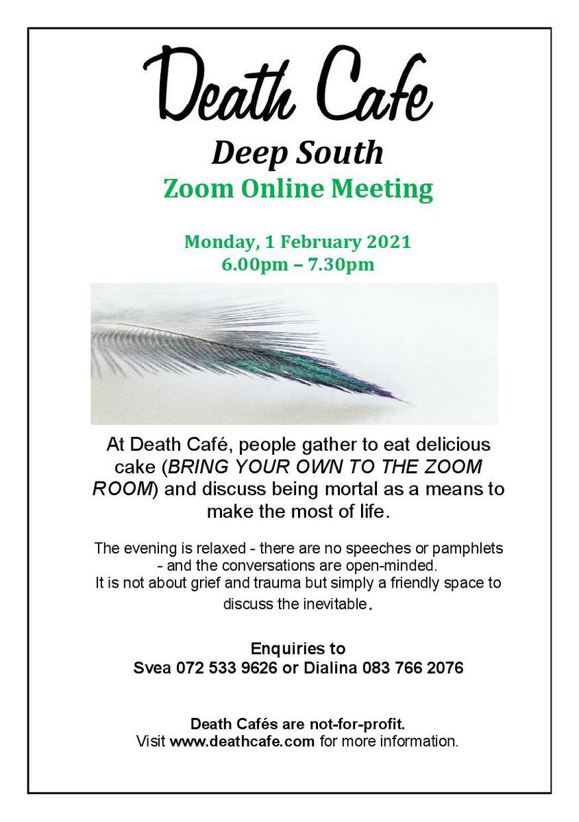Virtual Death Cafe -GMT+2 Deep South- South Africa