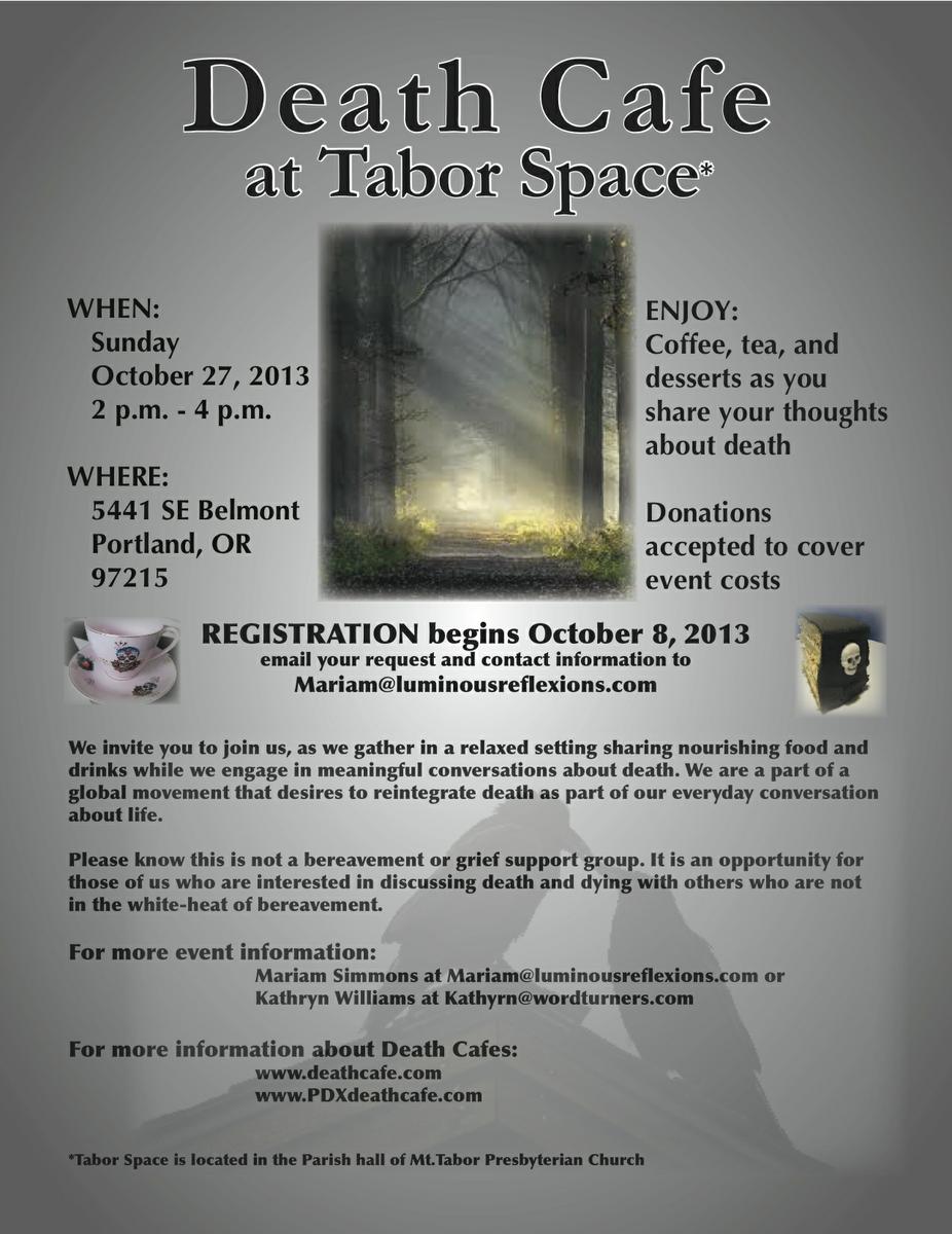 Death Cafe at Tabor Space