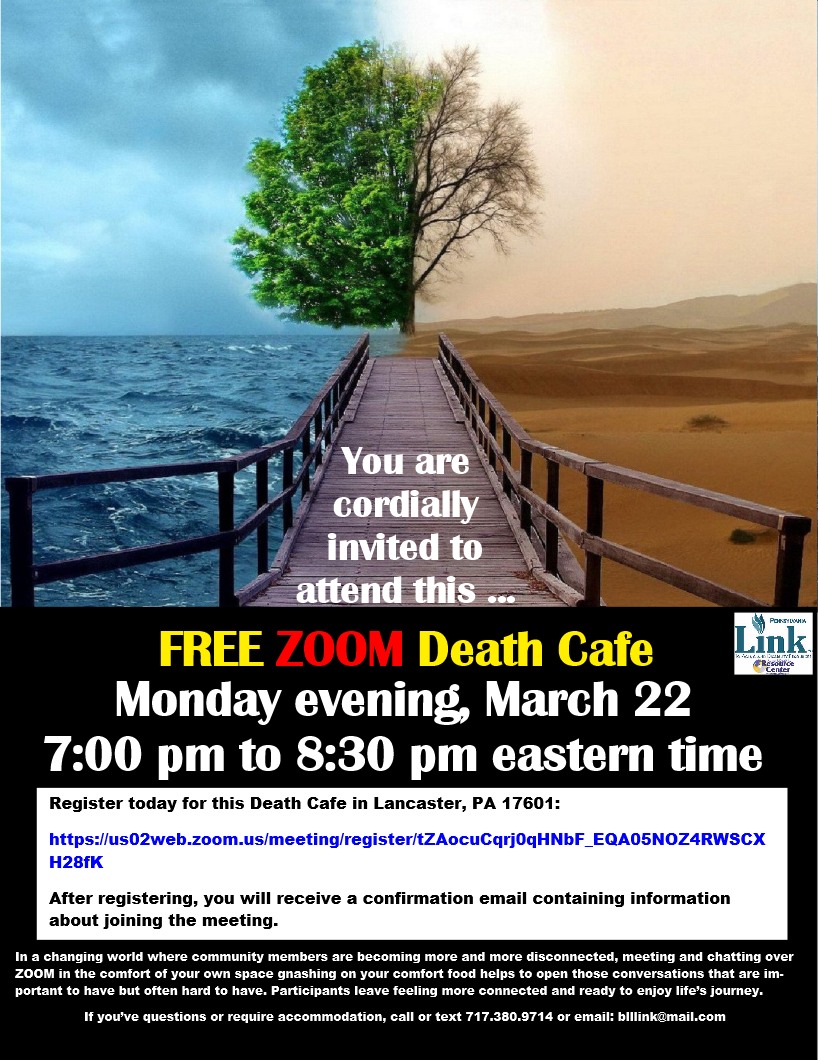 FREE ZOOM Death Cafe EST