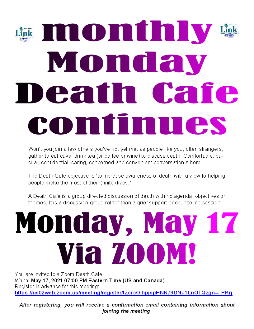 May ZOOM Death Cafe EDT