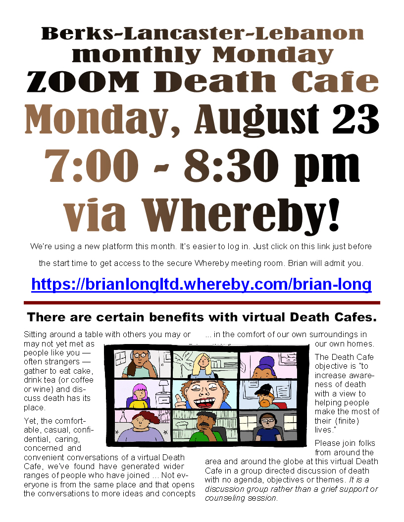 August (Virtual) Death Cafe EDT