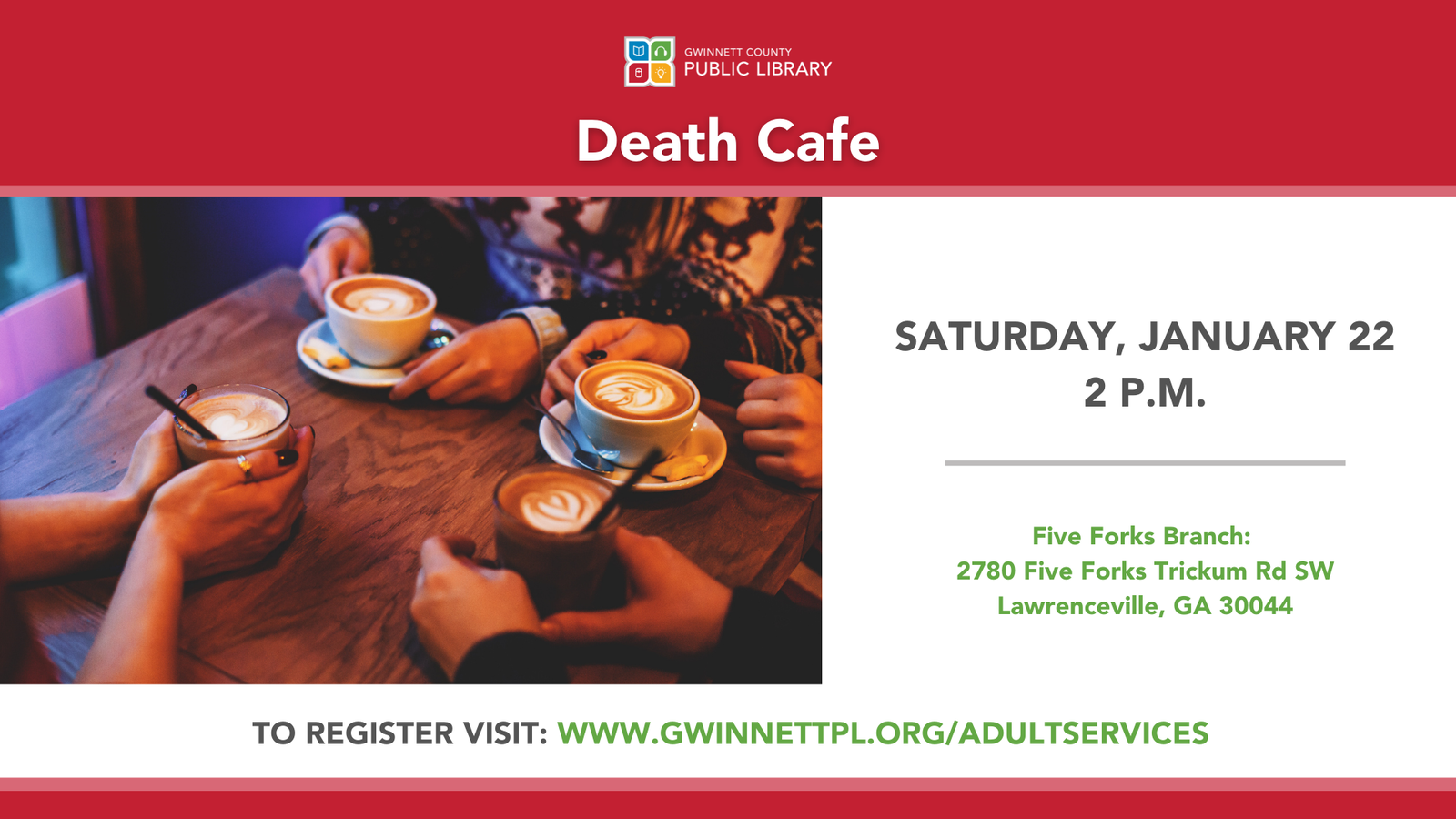 Laurenceville Death Cafe: Cake, Coffee, and Conversation