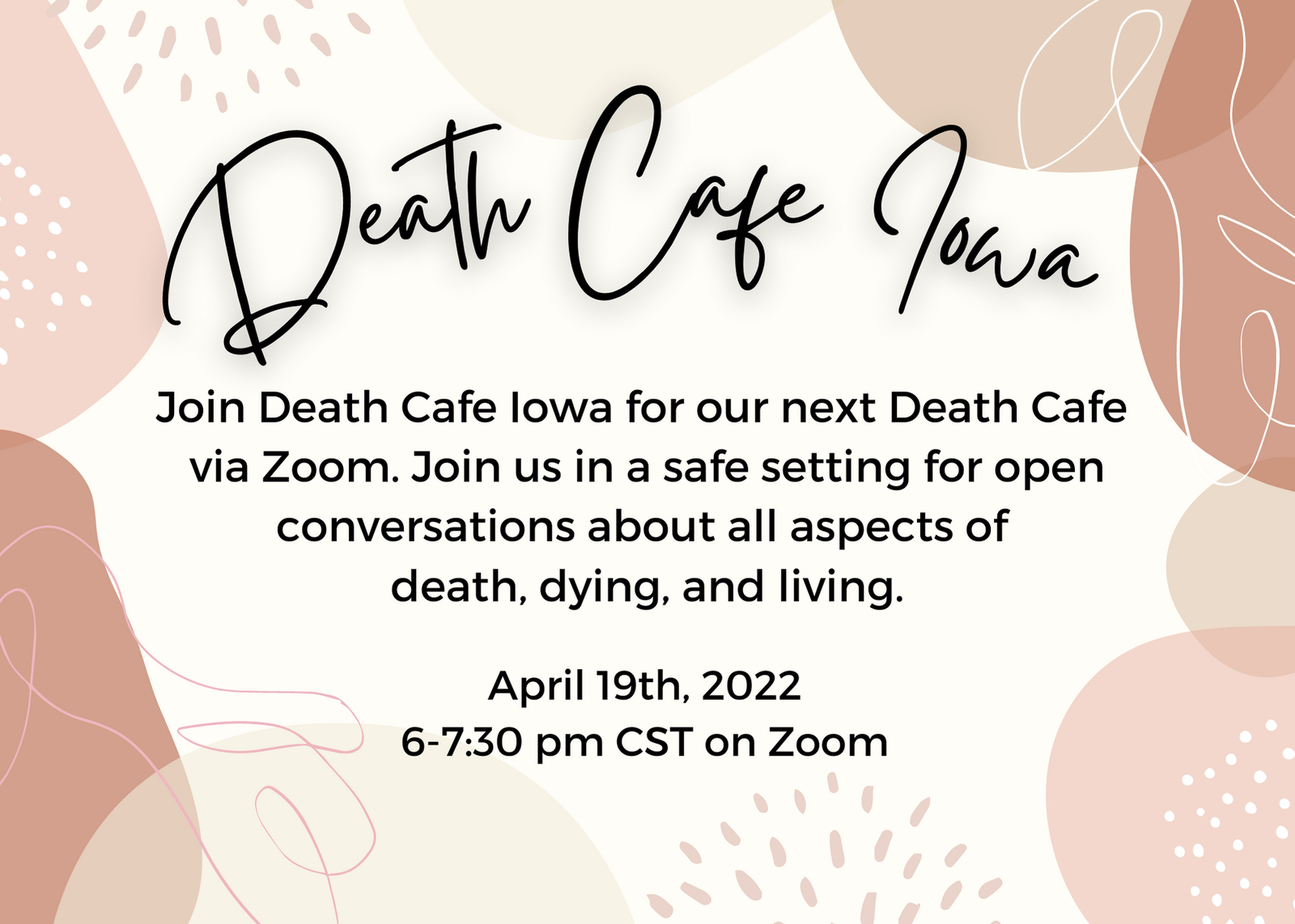 April Online Death Cafe CDT
