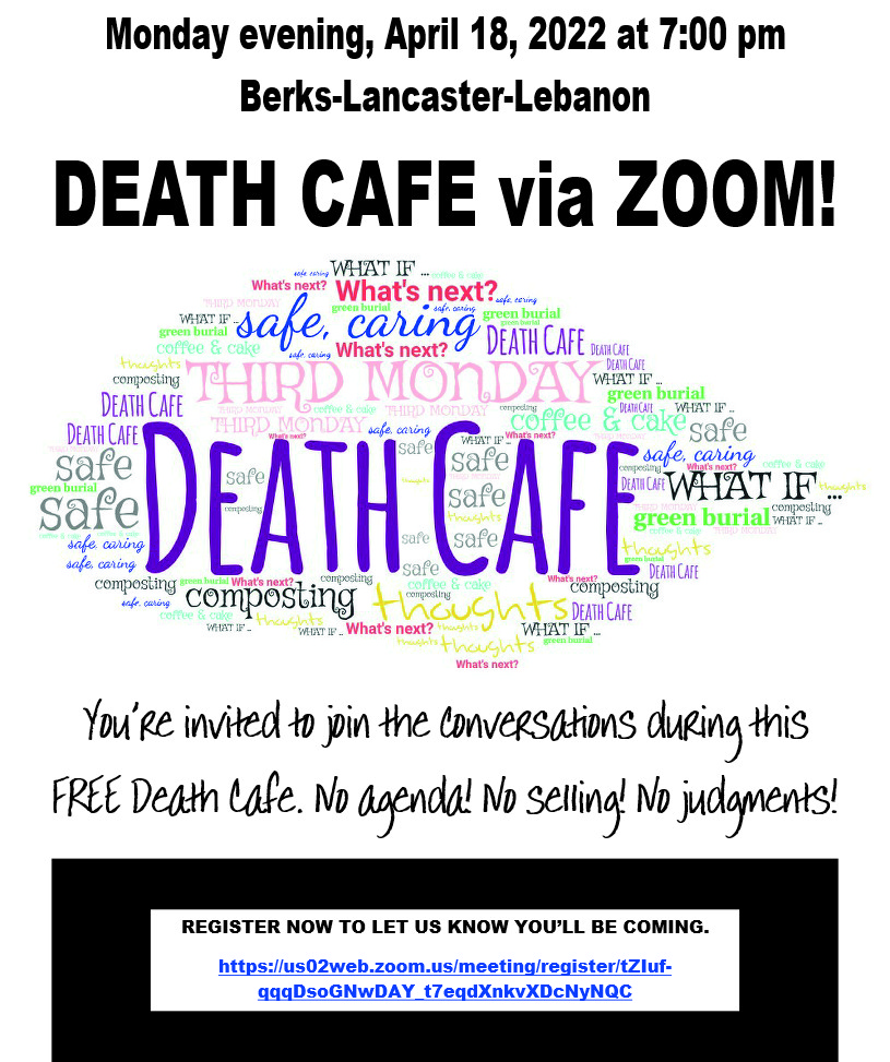 April Death Cafe via ZOOM EST
