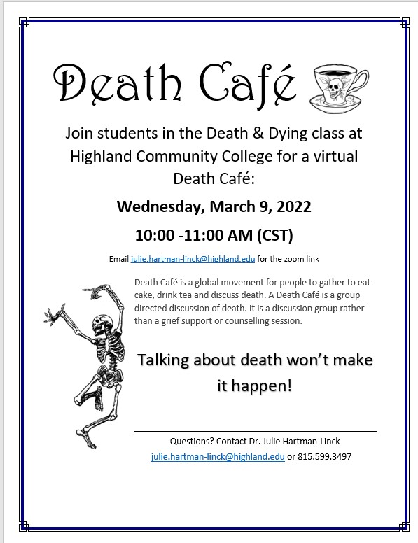 Online  Death Cafe CST Highland Community College