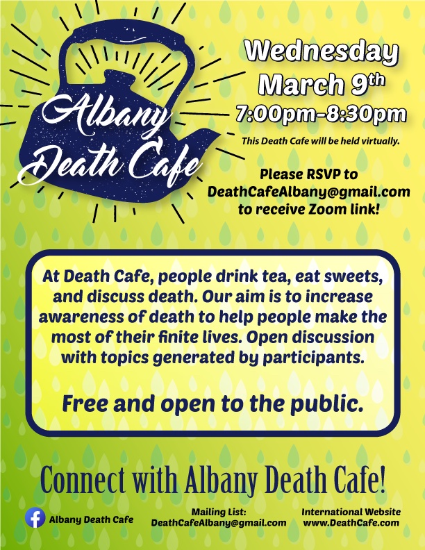Virtual Death Cafe Albany NY EST